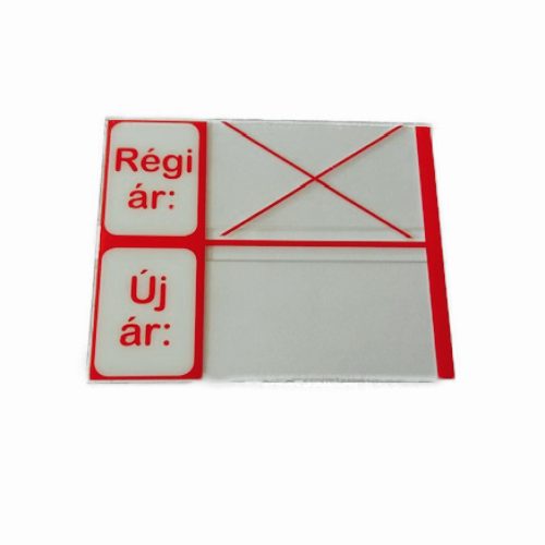 Ársínbe akasztható árjelző, Régi ár/Új ár