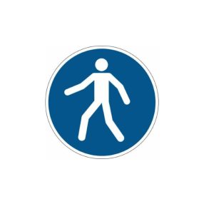 Biztonsági matrica - Kijelölt útvonal használat