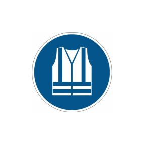   Biztonsági matrica - Láthatósági mellény használata kötelező