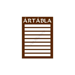 Ártábla 9 rekeszes (Barna)