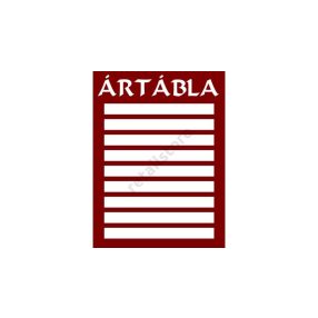 Ártábla 9 rekeszes (Burgundi) 
