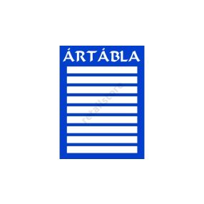 Ártábla 9 rekeszes (Kék)