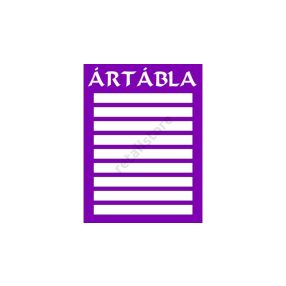 Ártábla 9 rekeszes (Lila)