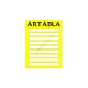 Ártábla 9 rekeszes (Sárga)