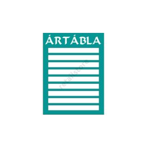 Ártábla 9 rekeszes (Türkiz)