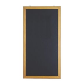Krétával írható fali tábla, fa kerettel 600 x 1100 mm