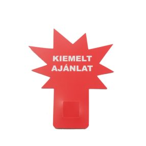   Árkazettához csillag, "Kiemelt ajánlat" felirattal Piros