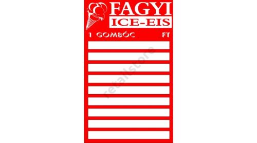 Fagyis árlap (Piros)