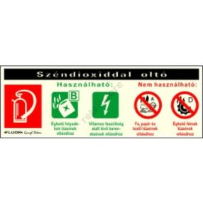   Széndioxiddal oltó tűzoltókészülék fluoreszkáló matrica