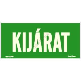 Kijárat fluoreszkáló matrica