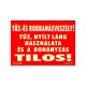 Tűz- és robbanásveszély! fluoreszkáló matrica