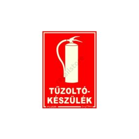 Tűzoltókészülék fluoreszkáló matrica