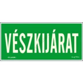 Vészkijárat fluoreszkáló matrica