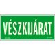 Vészkijárat fluoreszkáló matrica