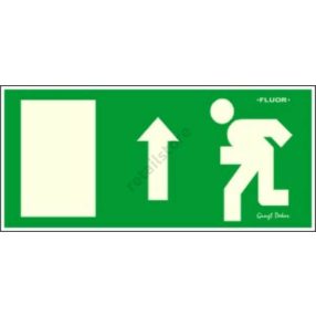 Menekülés felfele fluoreszkáló tábla