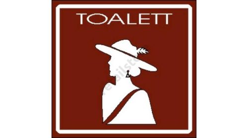 Toalett matrica kalapos figurával 8 x 8 cm, burgundi, női