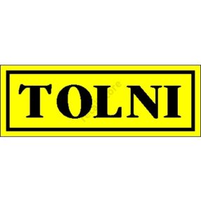 Tolni matrica 14 x 5 cm Sárga