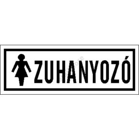 Zuhanyozó matrica 14 x 5 cm női