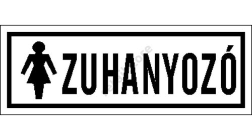 Zuhanyozó matrica 14 x 5 cm női