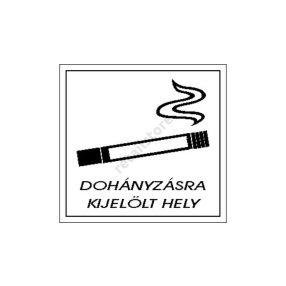 Dohányzásra kijelölt hely matrica 8 x 8 cm