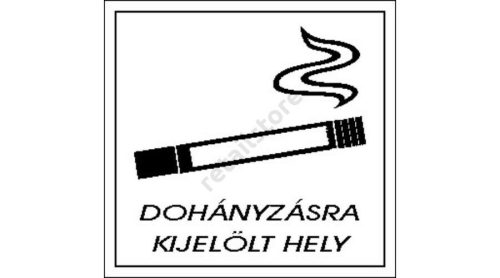 Dohányzásra kijelölt hely matrica 8 x 8 cm