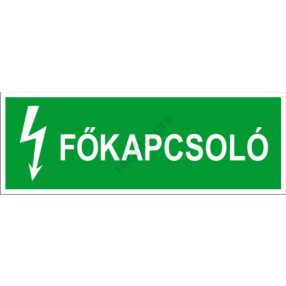 Főkapcsoló matrica 14 x 5 cm
