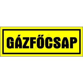 Gázfőcsap matrica 14 x 5 cm