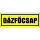 Gázfőcsap matrica 14 x 5 cm