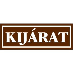 Kijárat matrica 14 x 5 cm Barna