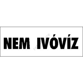 Nem ivóvíz matrica 14 x 5 cm