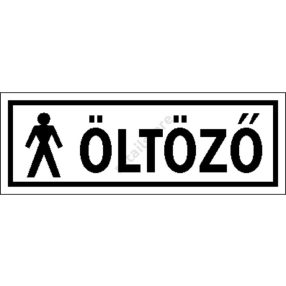 Öltöző matrica férfi 14 x 5 cm