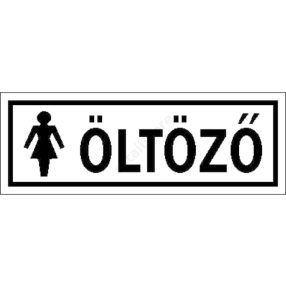 Öltöző matrica női 14 x 5 cm
