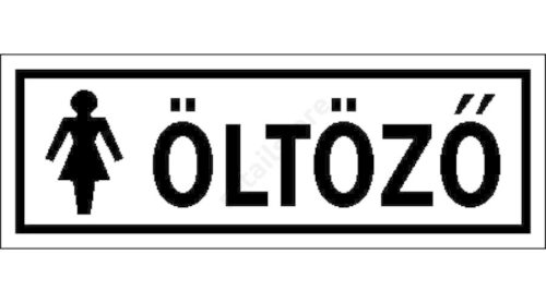 Öltöző matrica női 14 x 5 cm