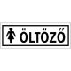 Öltöző matrica női 14 x 5 cm