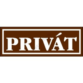 Privát matrica 14 x 5 cm Barna