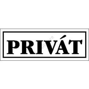 Privát matrica 14 x 5 cm Fehér