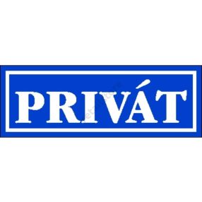 Privát matrica 14 x 5 cm Kék