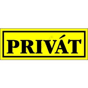 Privát matrica 14 x 5 cm Sárga