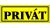 Privát matrica 14 x 5 cm Sárga