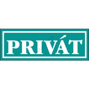 Privát matrica 14 x 5 cm Türkiz