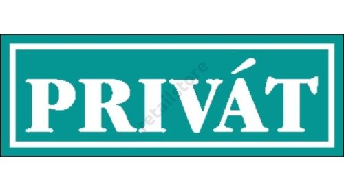 Privát matrica 14 x 5 cm Türkiz