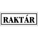 Raktár matrica 14 x 5 cm Fehér