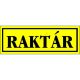 Raktár matrica 14 x 5 cm Sárga