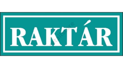 Raktár matrica 14 x 5 cm Türkiz