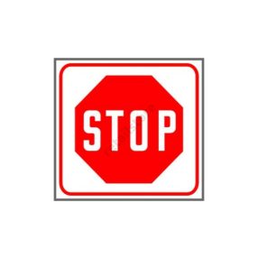 Stop matrica 8 x 8 cm