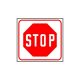 Stop matrica 8 x 8 cm