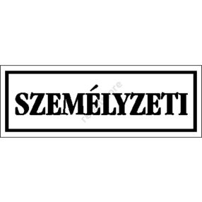 Személyzeti matrica 14 x 5 cm