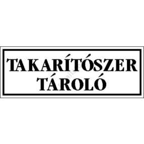 Takarítószer tároló matrica 14 x 5 cm