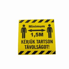   Minimum 1,5 M-Kérjük tartson távolságot! matrica 10 x 10 cm