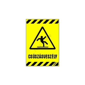 Csúszásveszély matrica 25 x 17,5 cm
